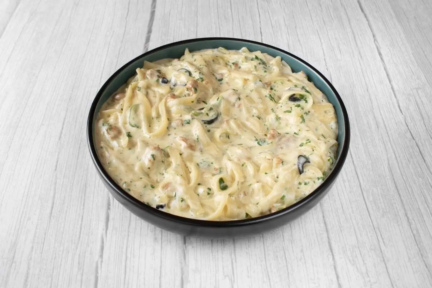 Fettuccine Pepperoni White Sauce