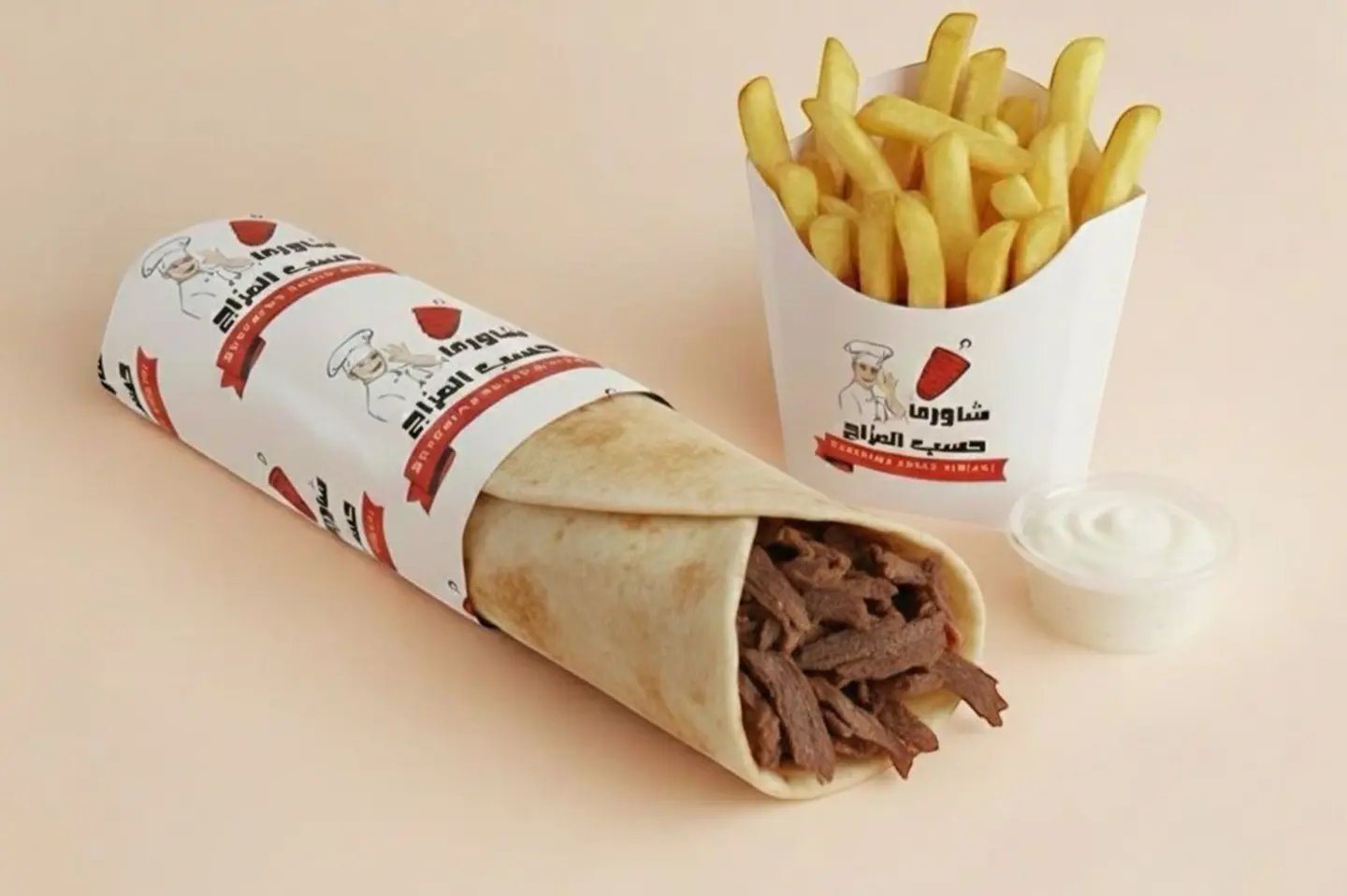 وجبة شاورما لحم