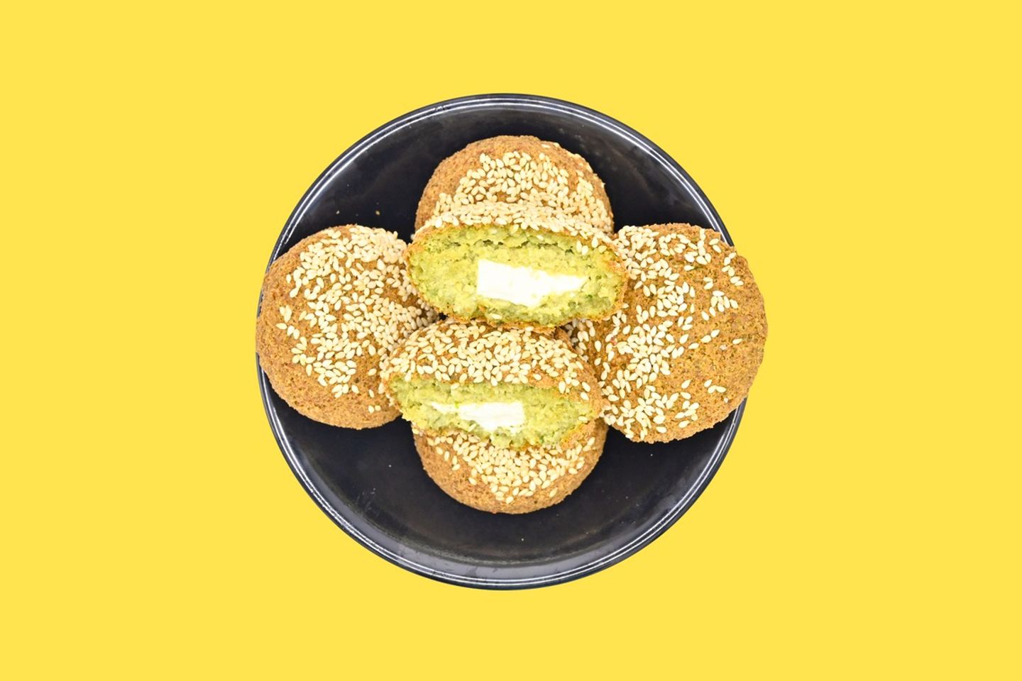 Falafel Stuffed Cheese Beads