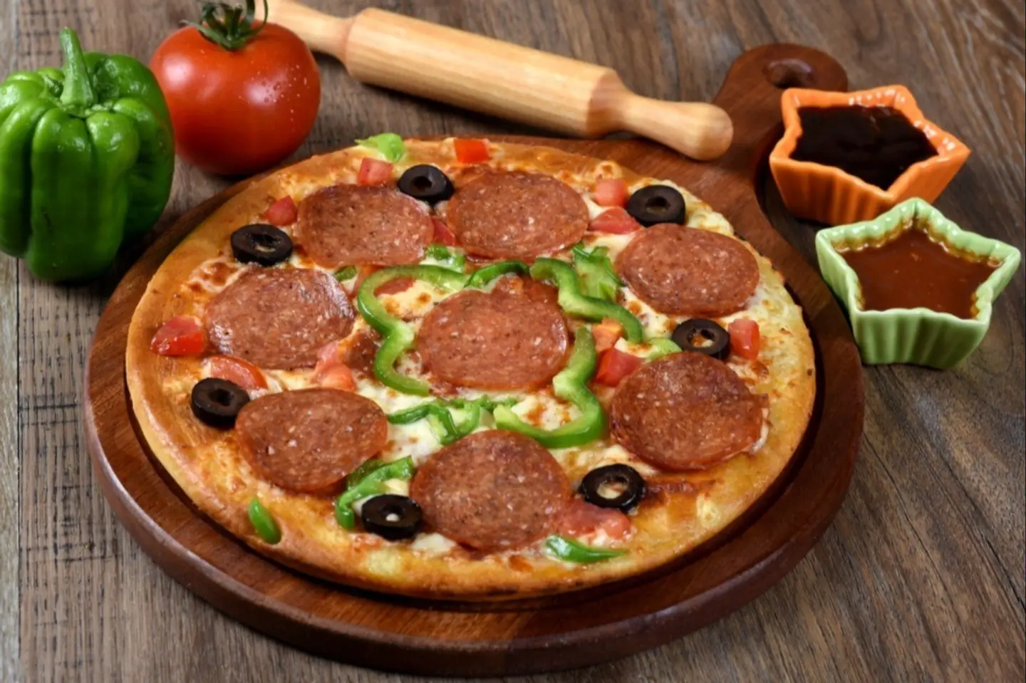 بيبروني مع خضار