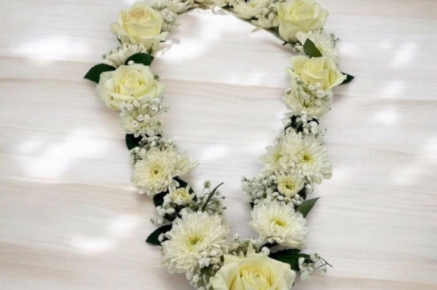 Delicate White Rose Graduation Necklace