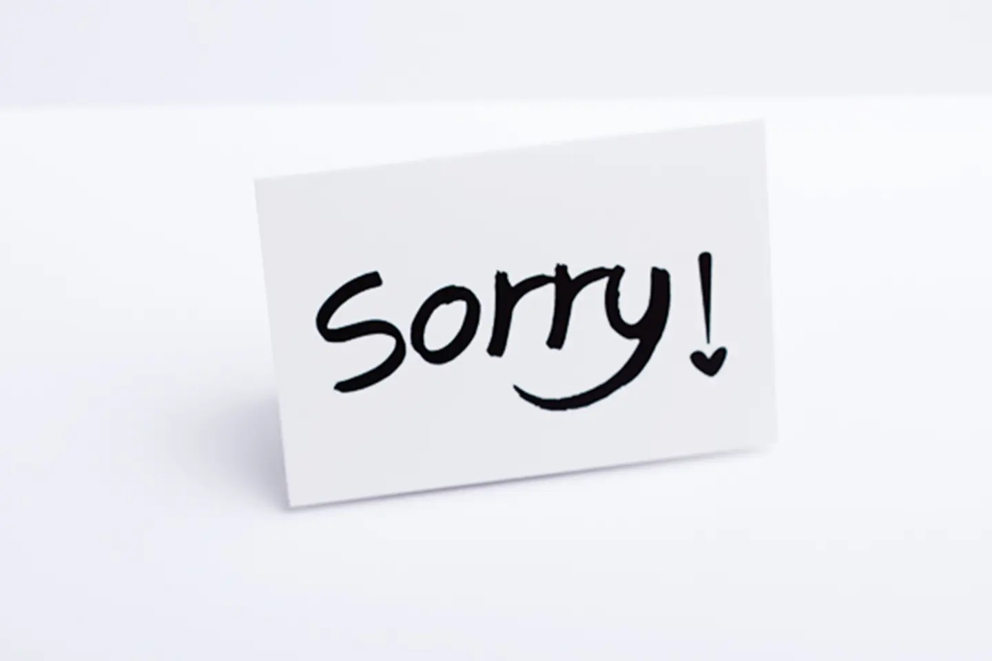 كرت الاعتذار