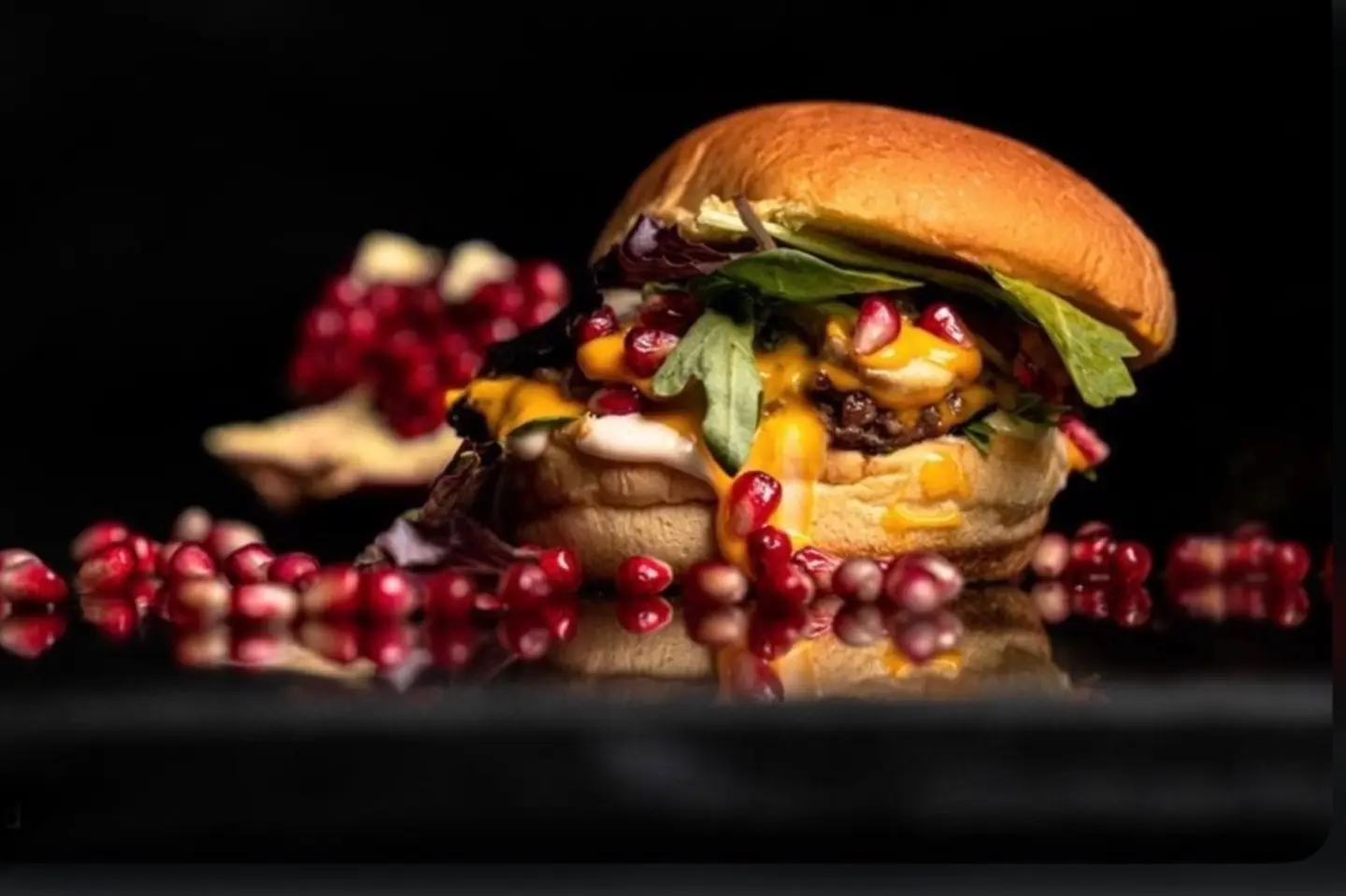 Pomegranate Chicken Burger Meal