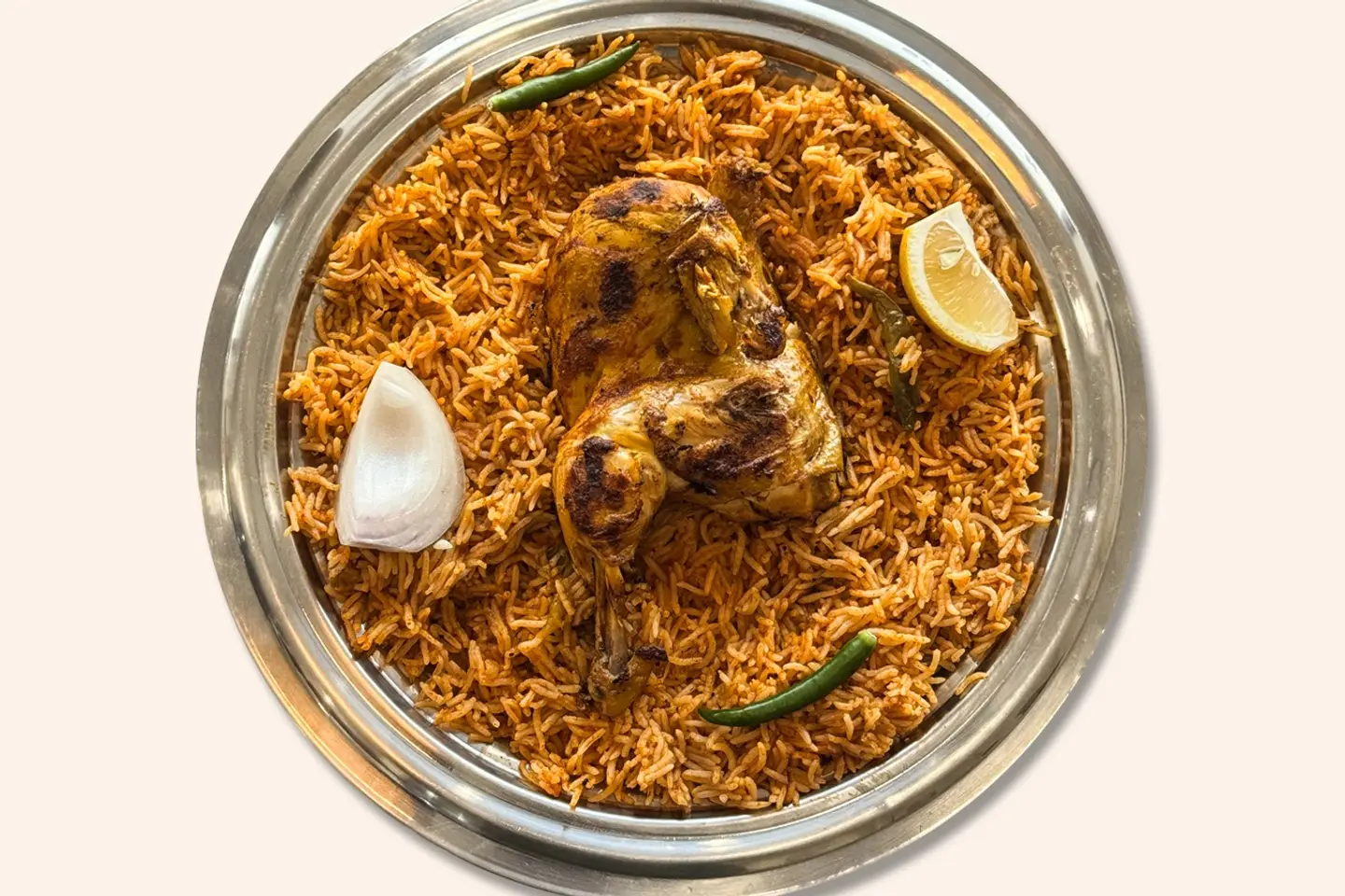 Half A Grilled Chicken Served With Saudi Rice