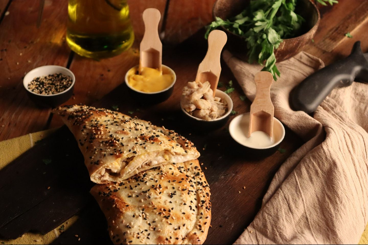 كالزوني شاورما دجاج