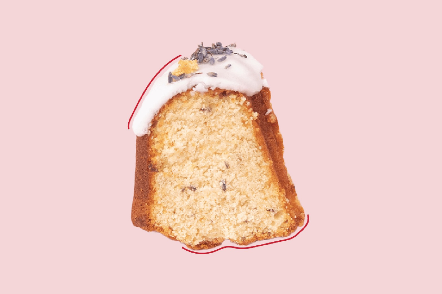 كيكة الليمون والخزامى