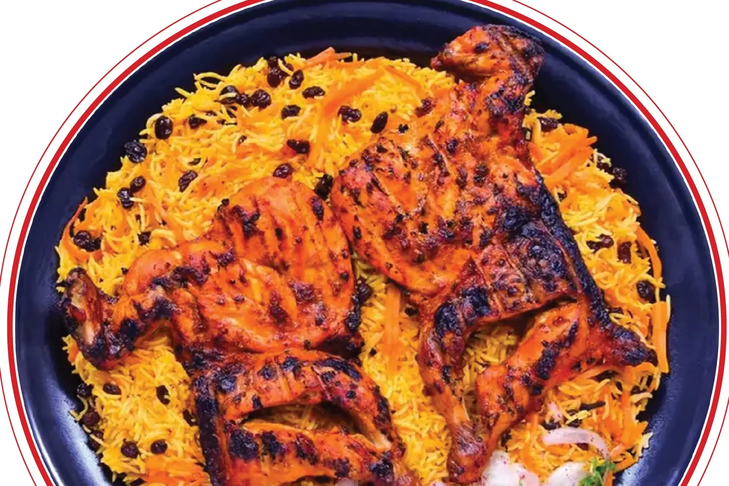 حبة على الفحم مع رز - دجاج ع الفحم مع الرز