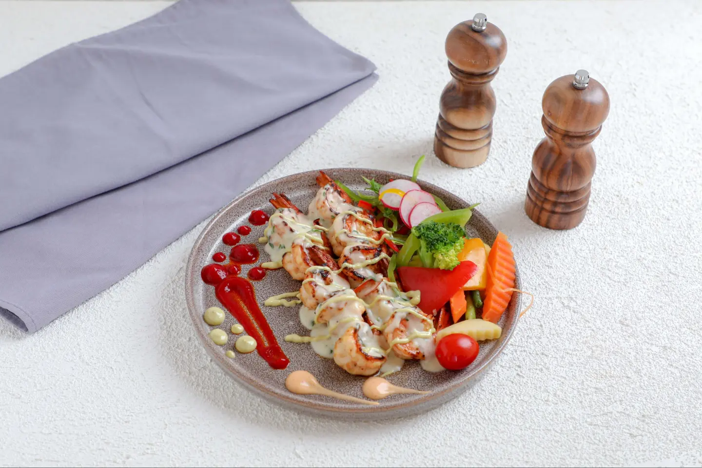 روبيان بصوص الليمون والعسل