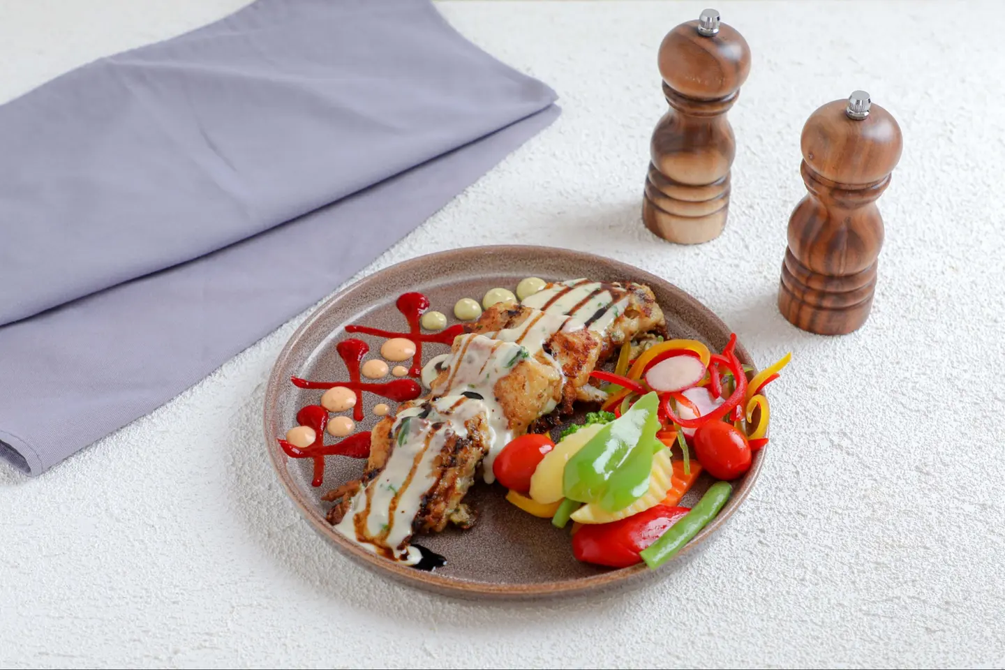 سمك ثوم وليمون