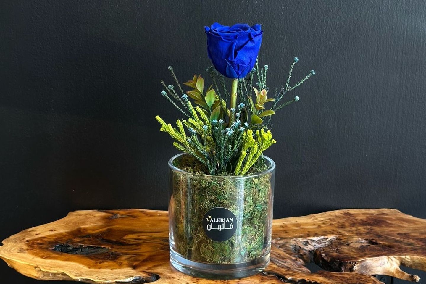 Blue Eternal Rose Vase