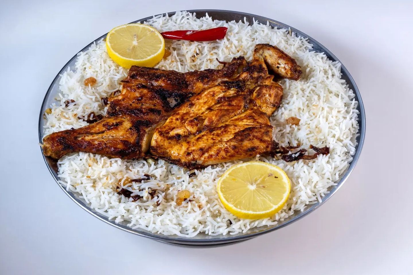 Half Charcoal Grilled Chicken With Rice