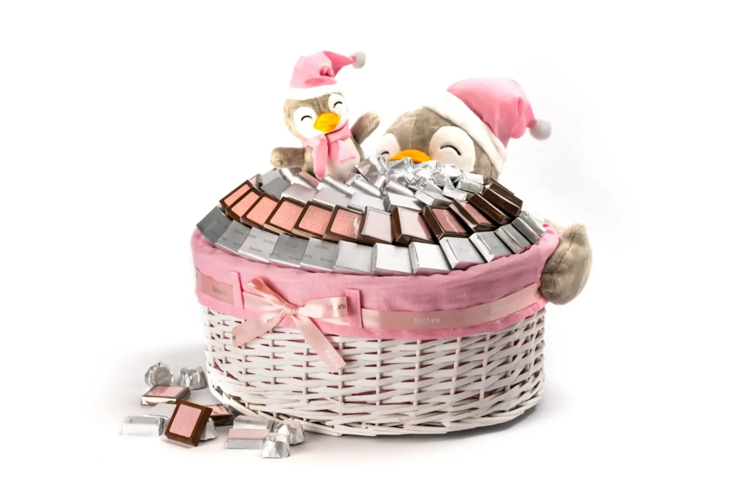It's A Girl Pengiun Basket Medium