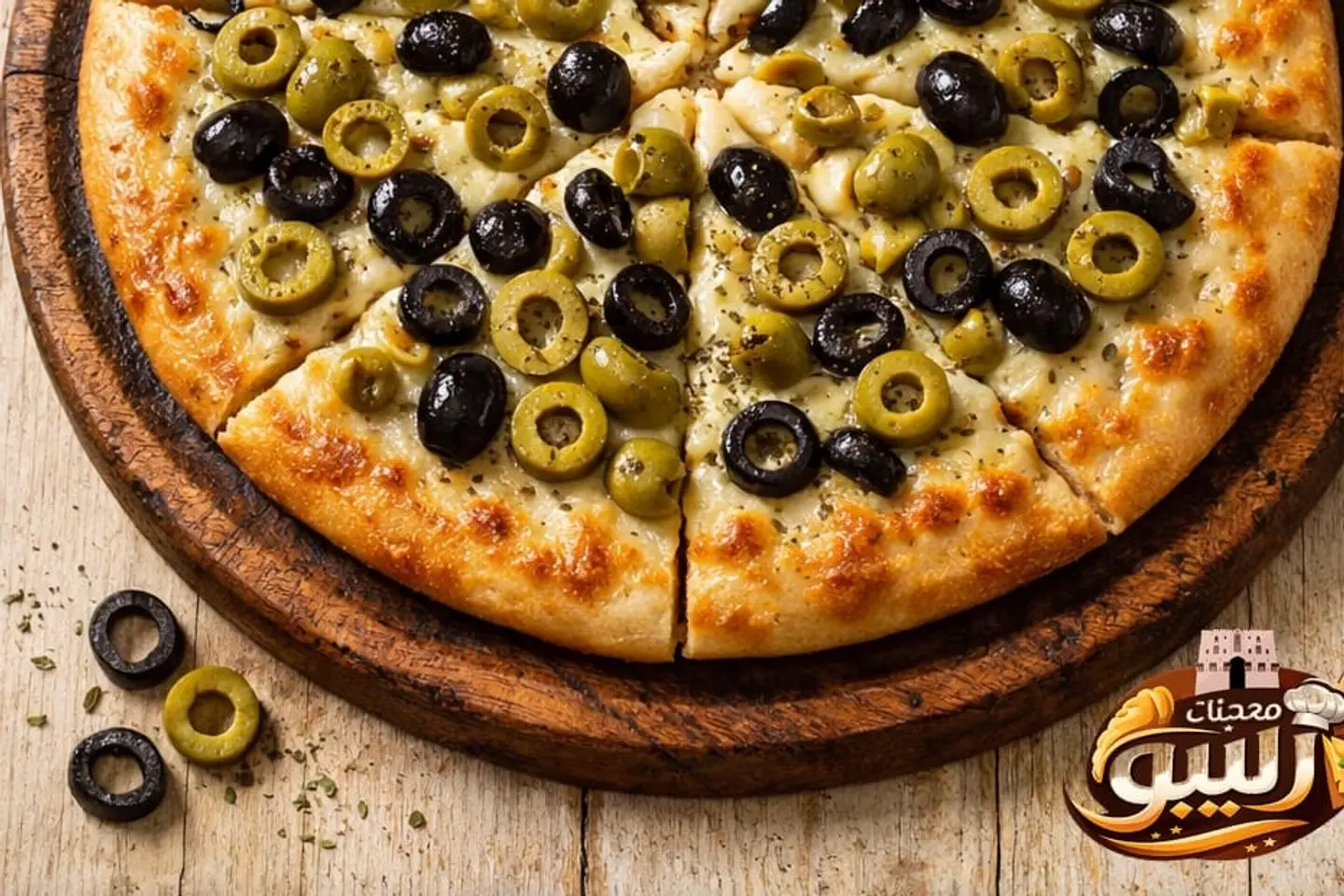 Mozzarella Cheese Pie With Black Olives