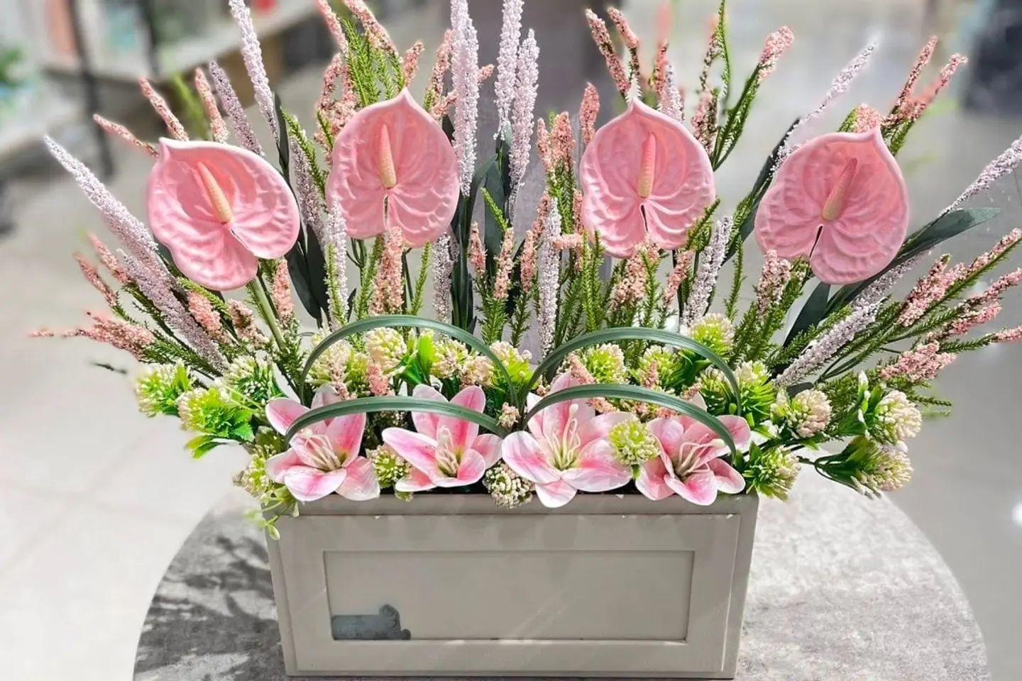 Leather Box With Flowers