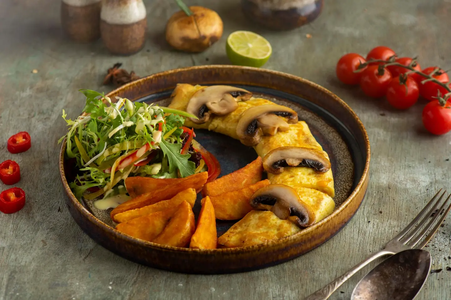 Veggie Omelette Roll