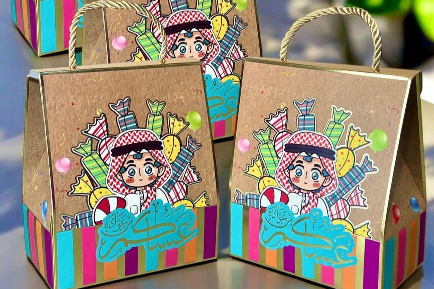 علب توزيعات عيد سعيد -٦