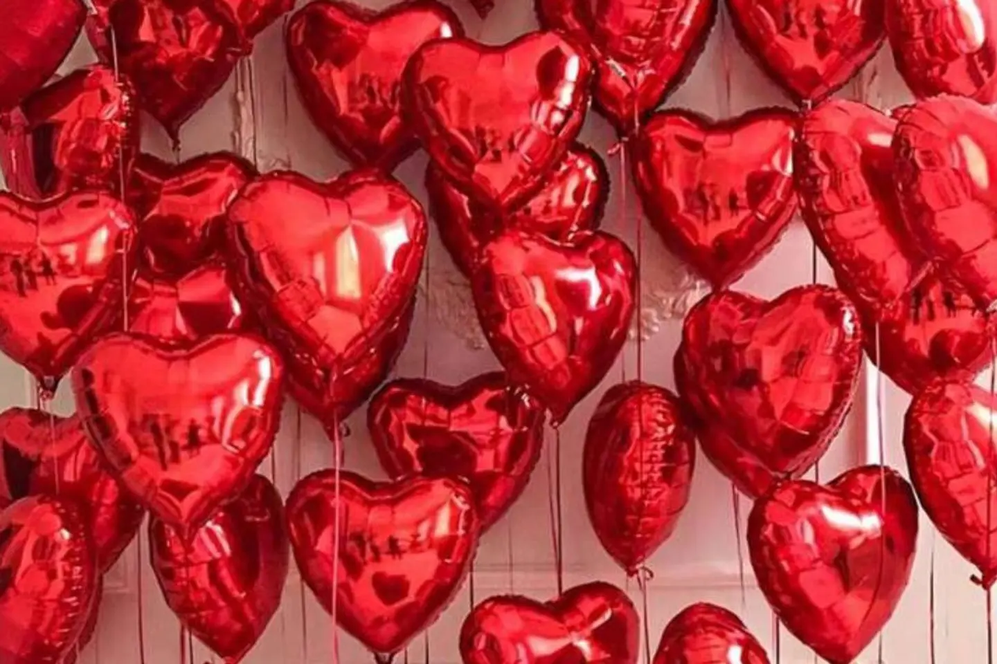 Heart Shaped Helium Coloured
