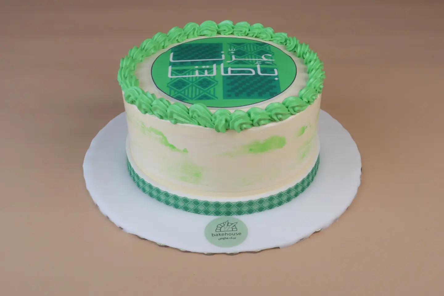 كيكة اليوم الوطني السعودي - اخضر