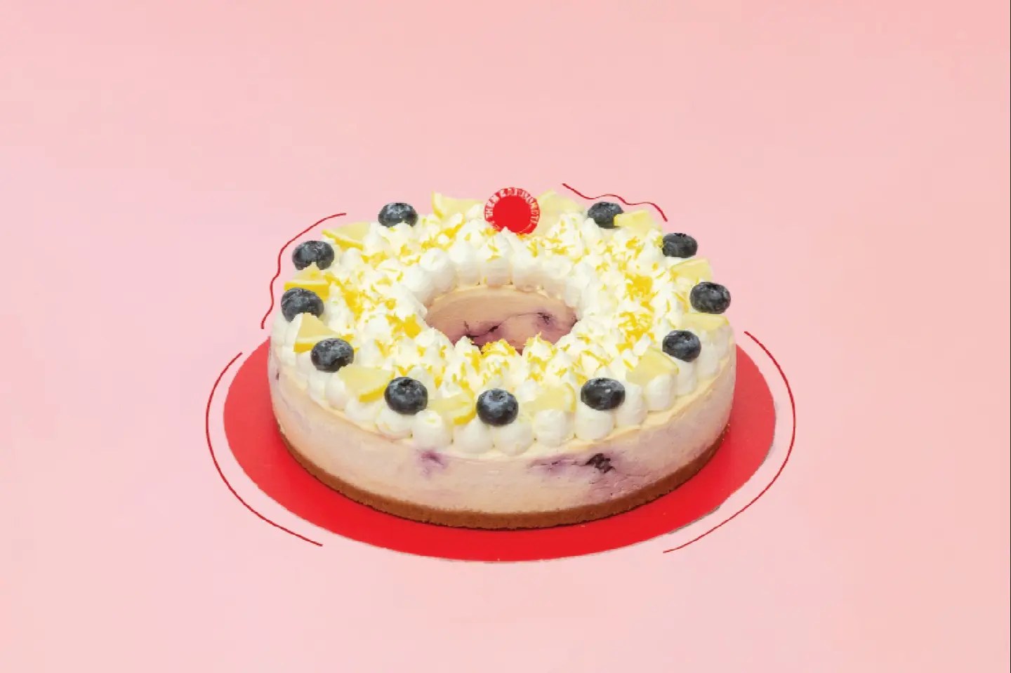 تشيزكيك الليمون والتوت الازرق