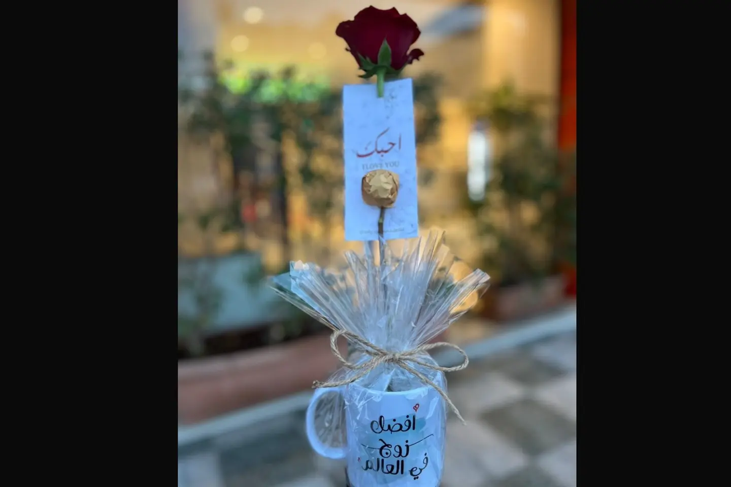 A Cup With A Tag I Love You With Chocolate