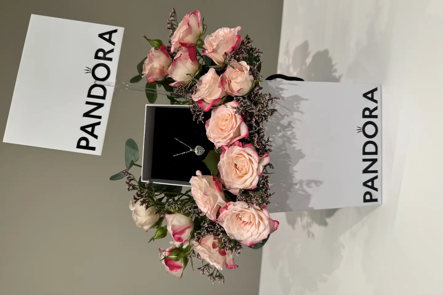 Pandora Necklace With Roses