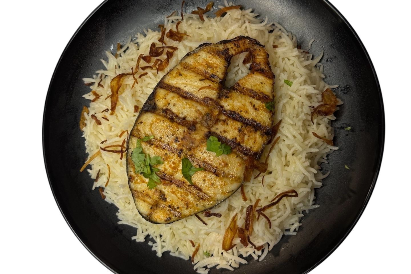 Grilled Kingfish With Rice