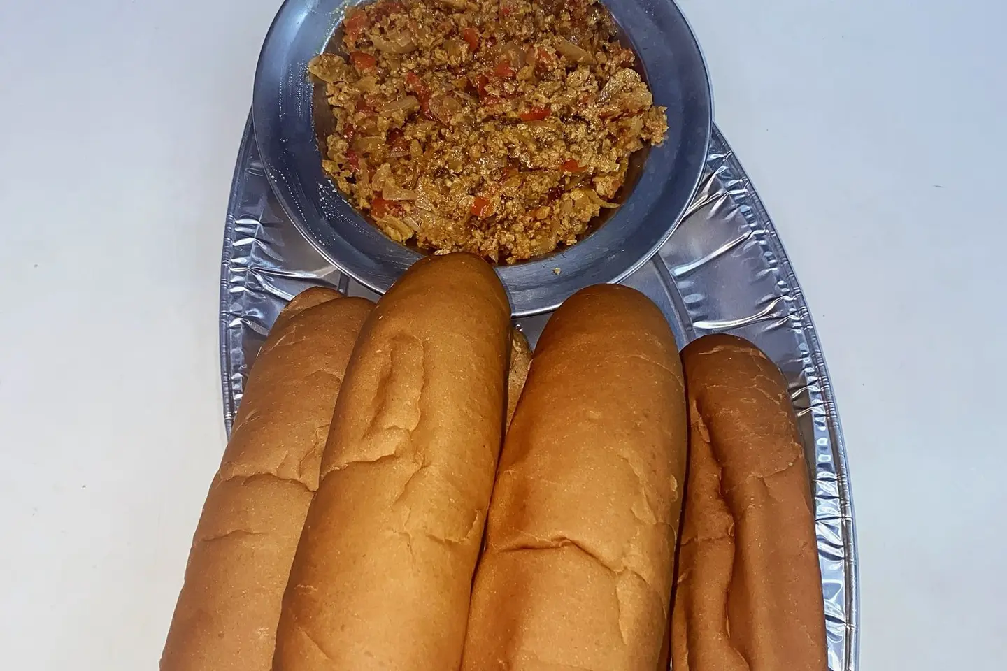 سبعة ساندوتشات لحم مفروم صامولي أسمر