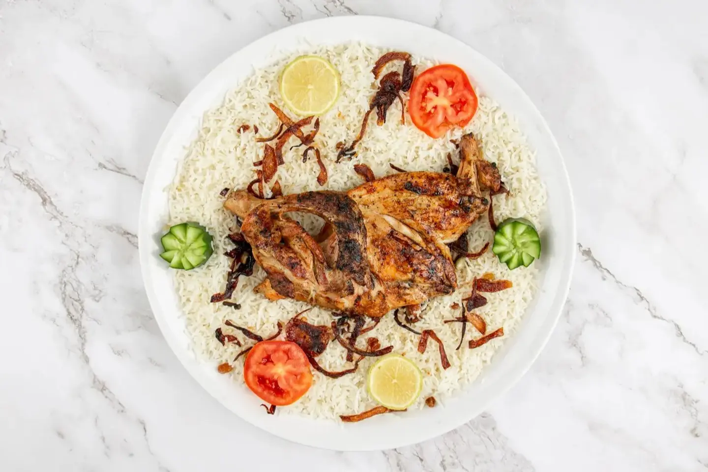 Half Mathbi Chicken With Peshawari Rice
