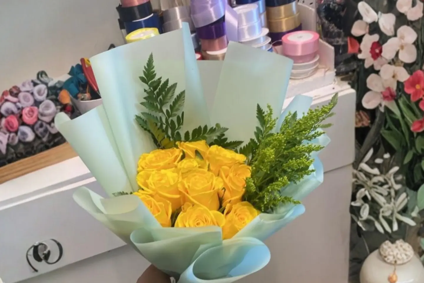 باقة ورد صفراء ٨٠