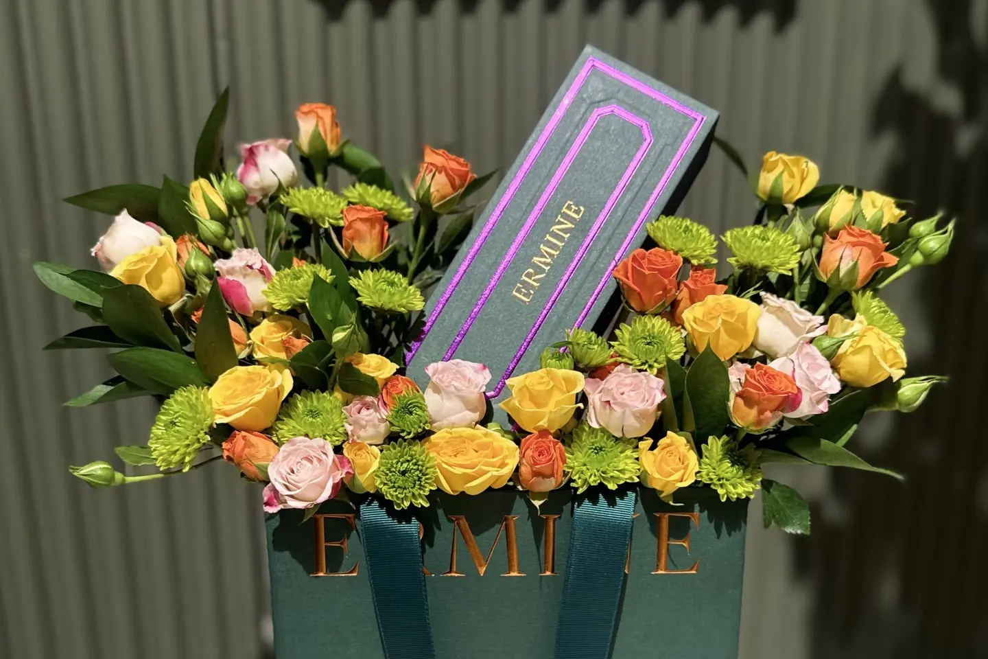 Macron And Irman With Natural Flowers