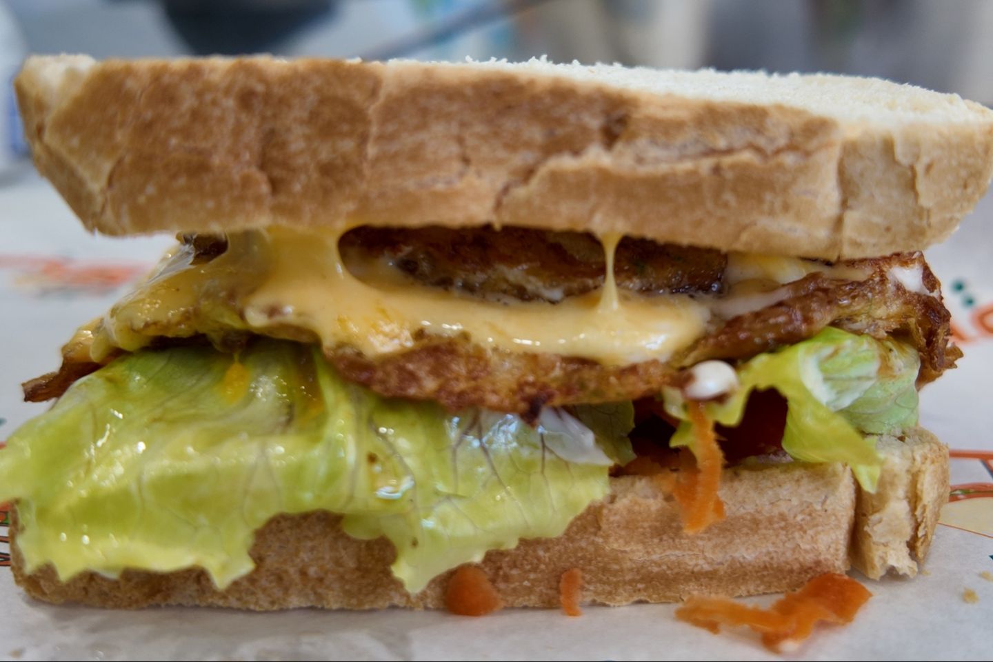 Hot Dog Omelet Slices Bread