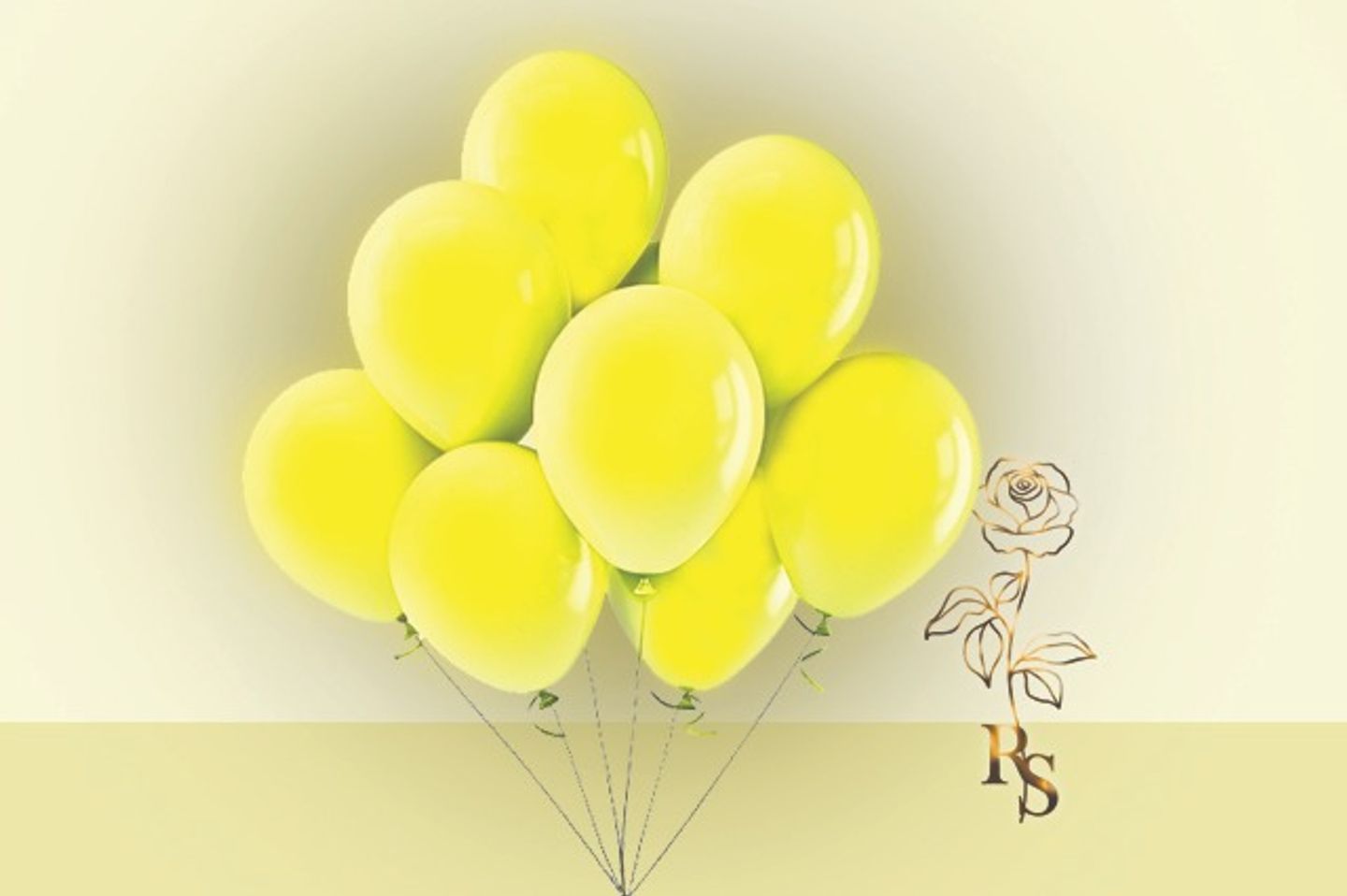 H048 Regular Yellow Helium Balloon