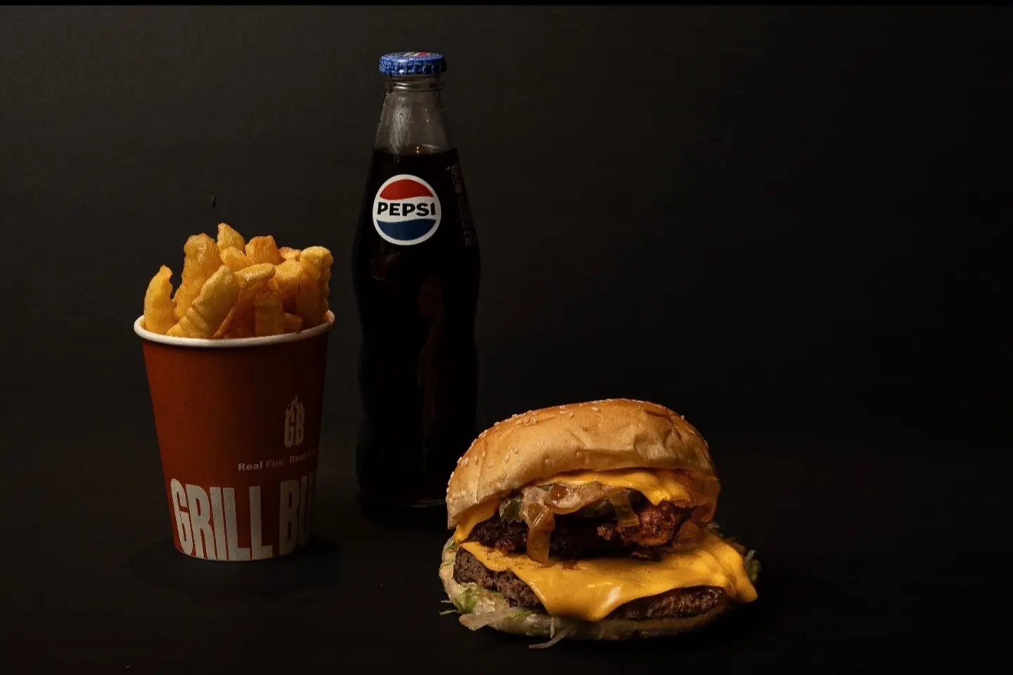 وجبة برجر لحم دبل