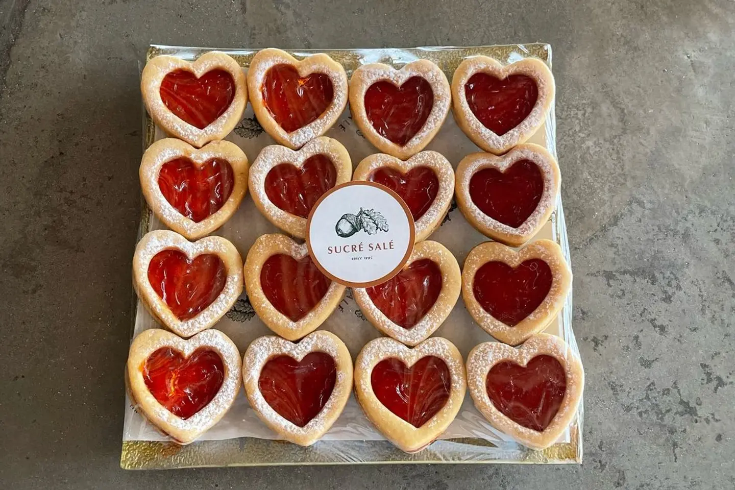 Strawberry Jam Heart Sables Plate