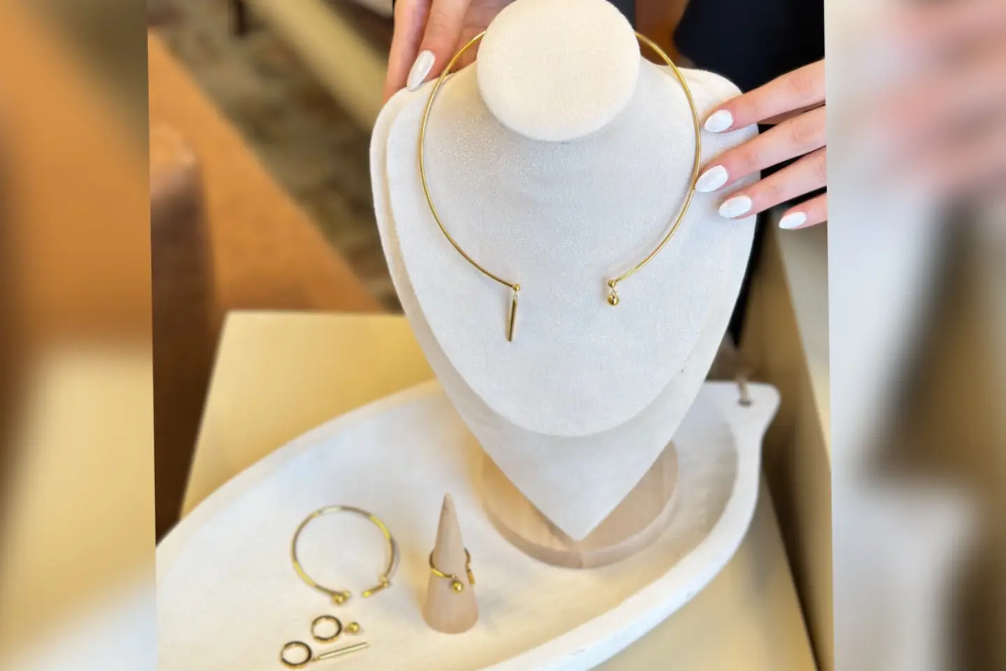 طقم مطلي ذهب ذا لاين روزا