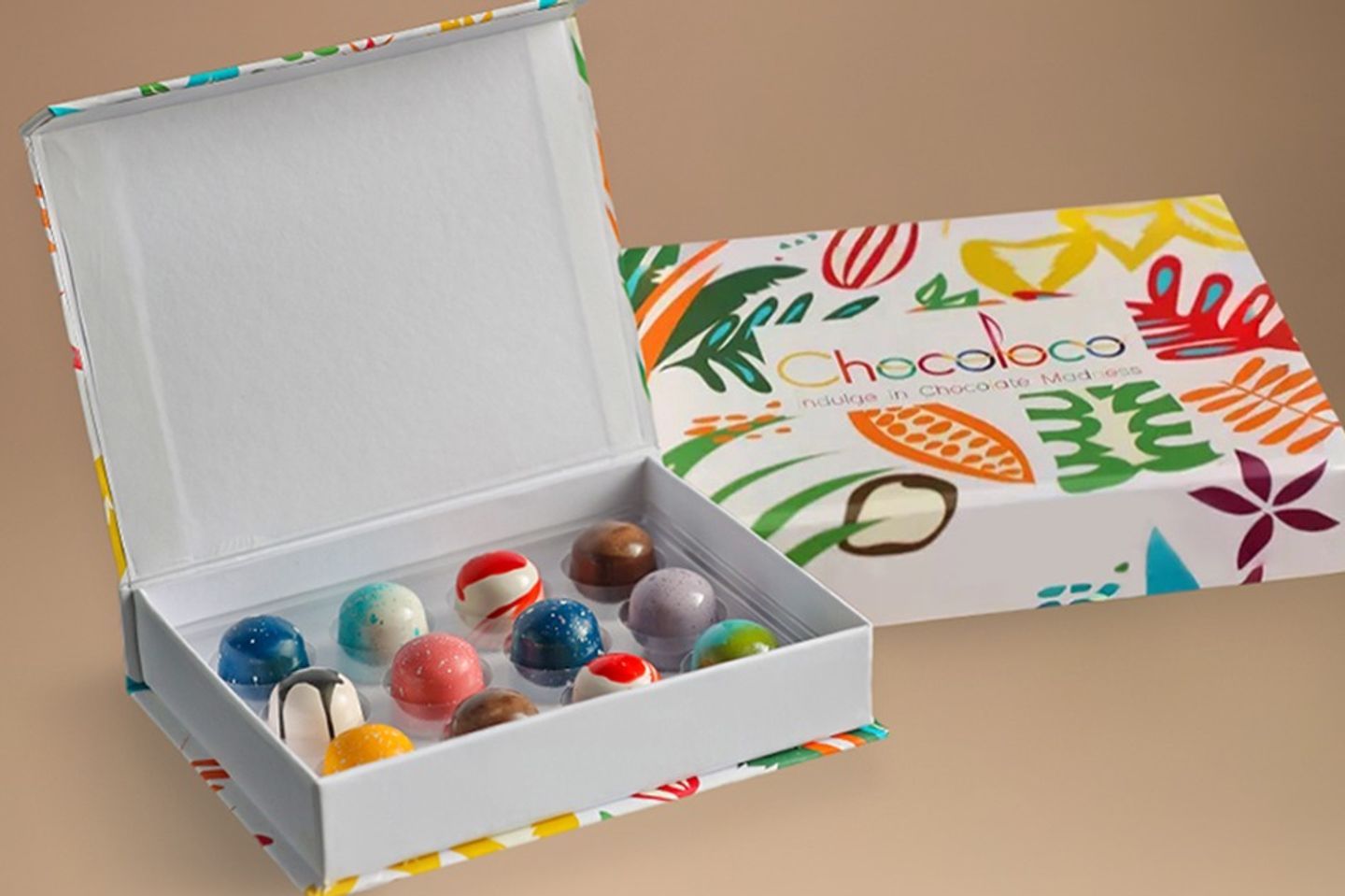 Box Chocolate Colored 12 Pcs