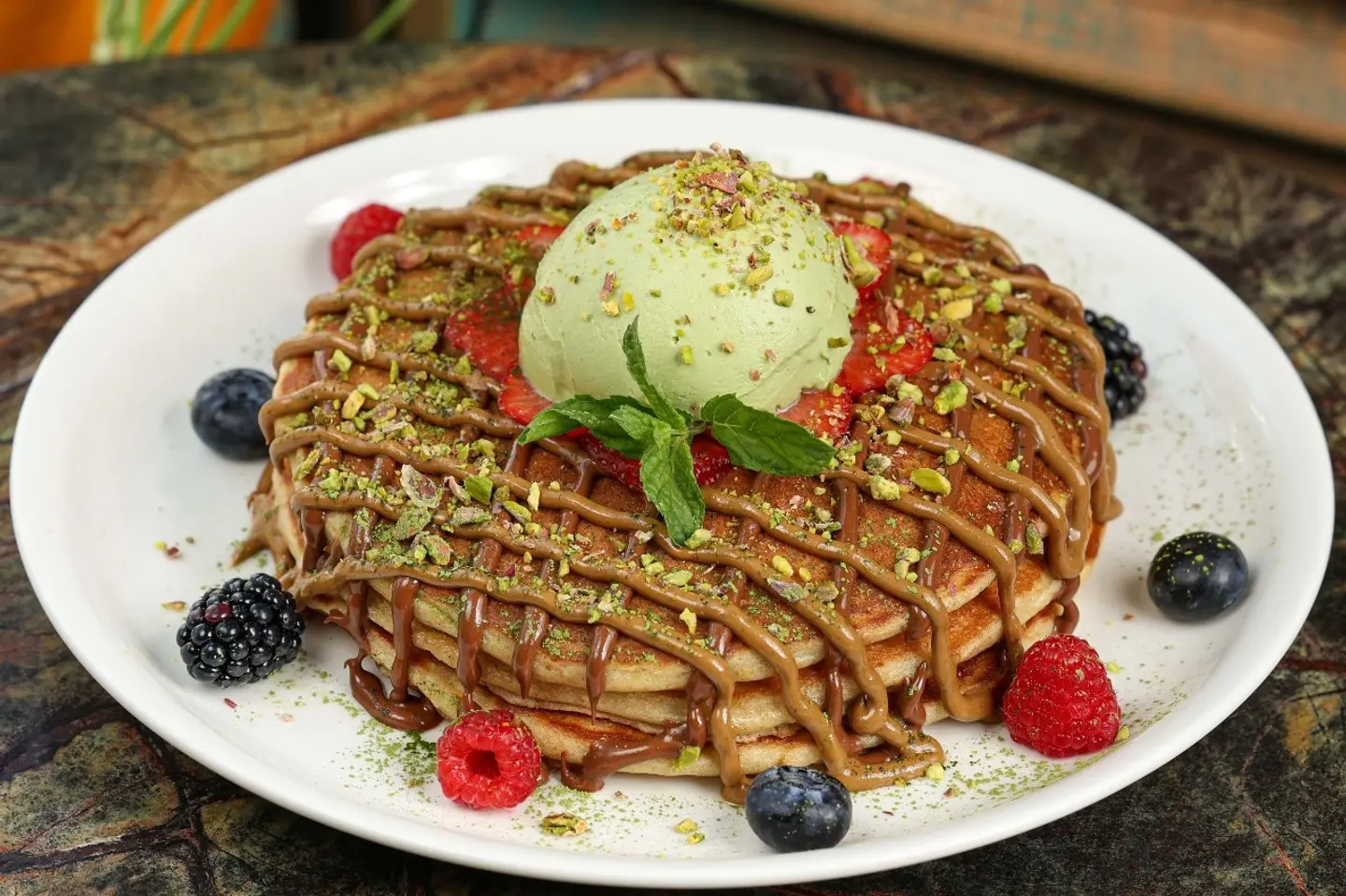 Buttermilk Pancake Pistachio And Gianduja