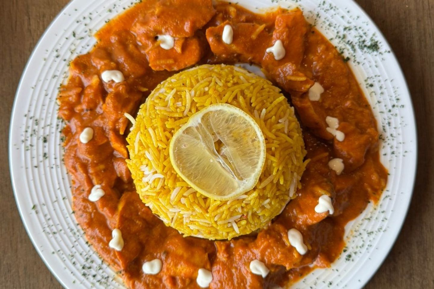 Butter Chicken With Biryani Rice