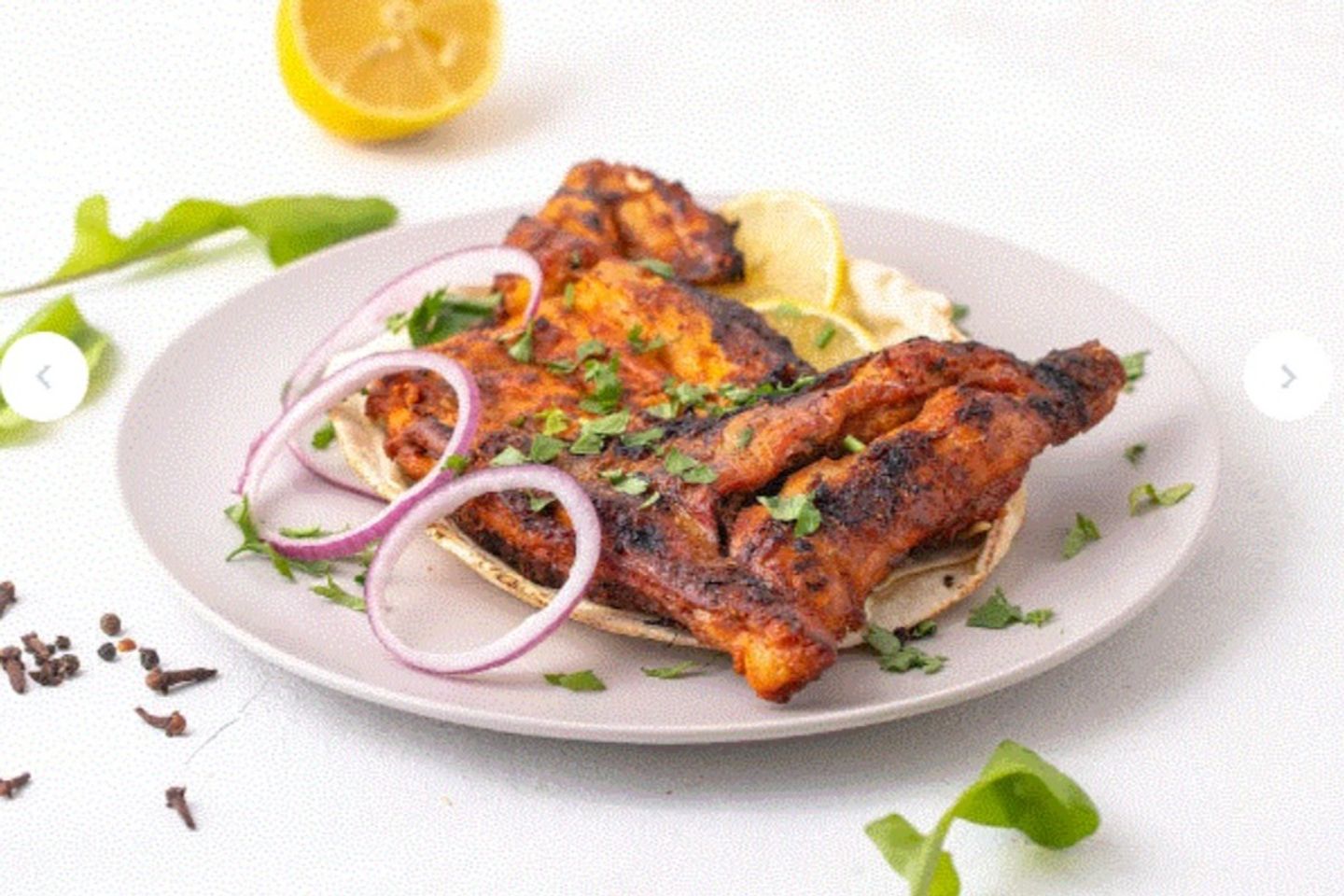 نصف دجاجه عالفحم بدون رز