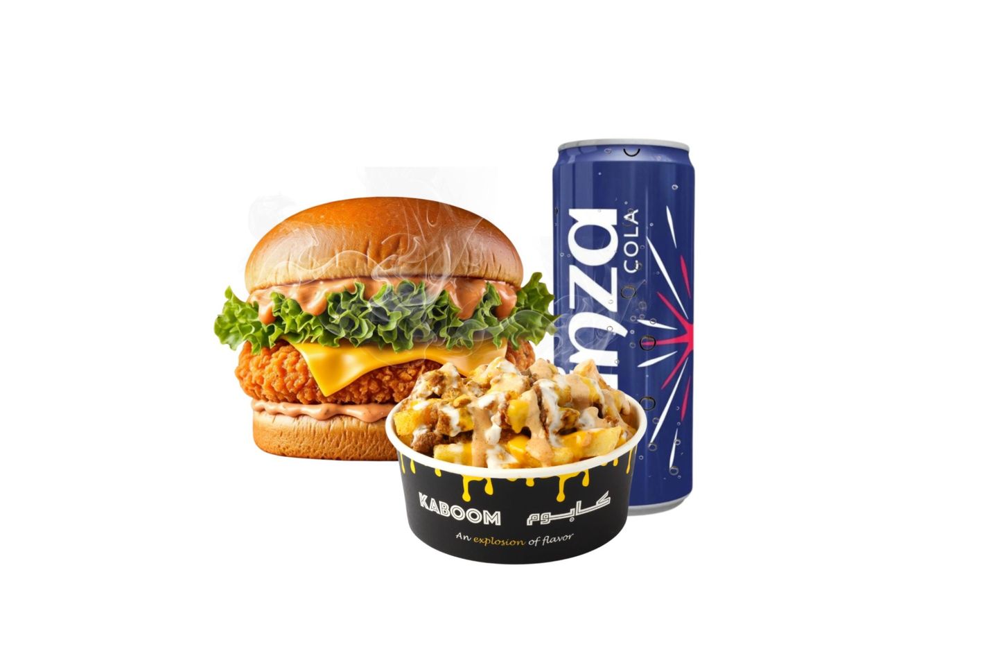 Burger Chicken Fries Drink