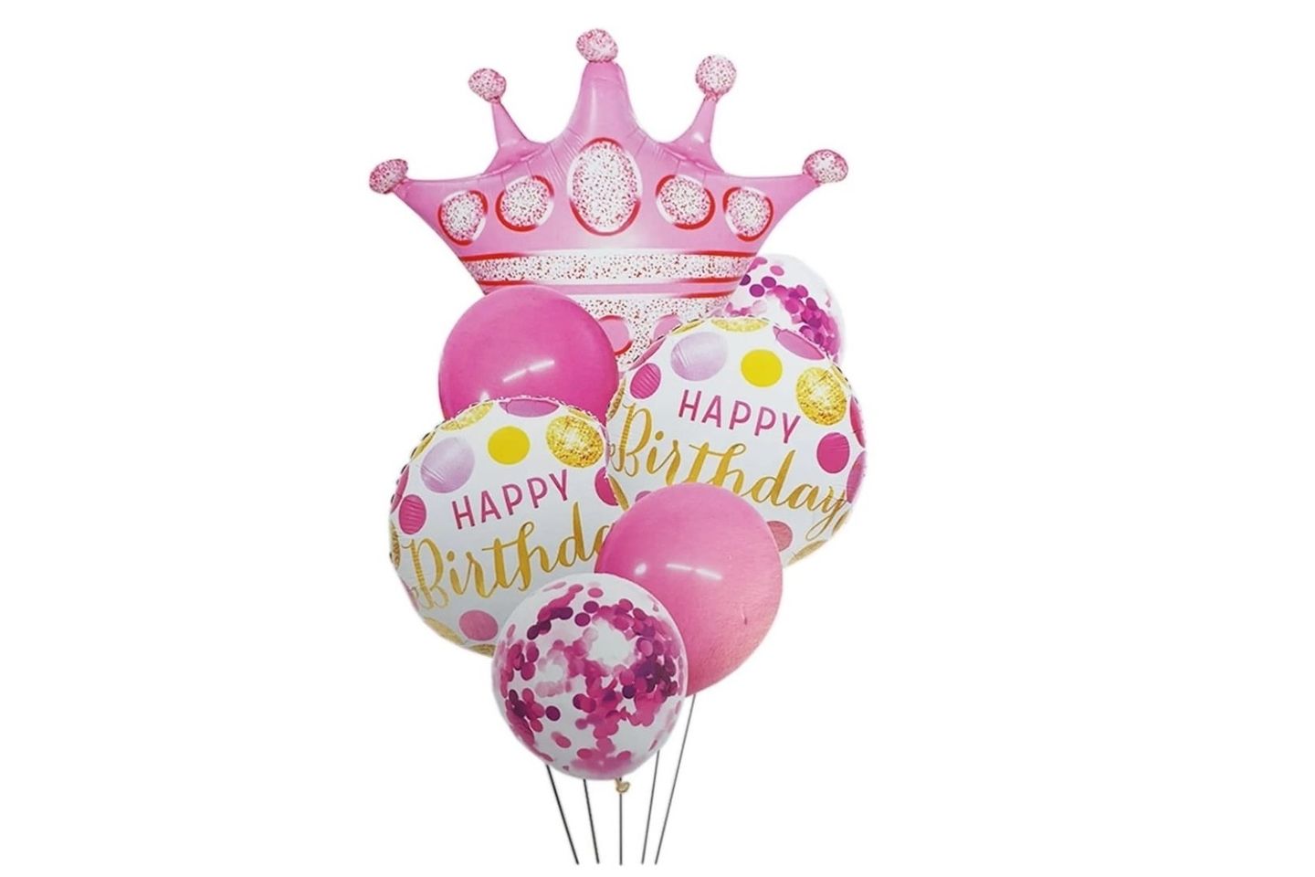 Girl's Birthday Balloons With Helium