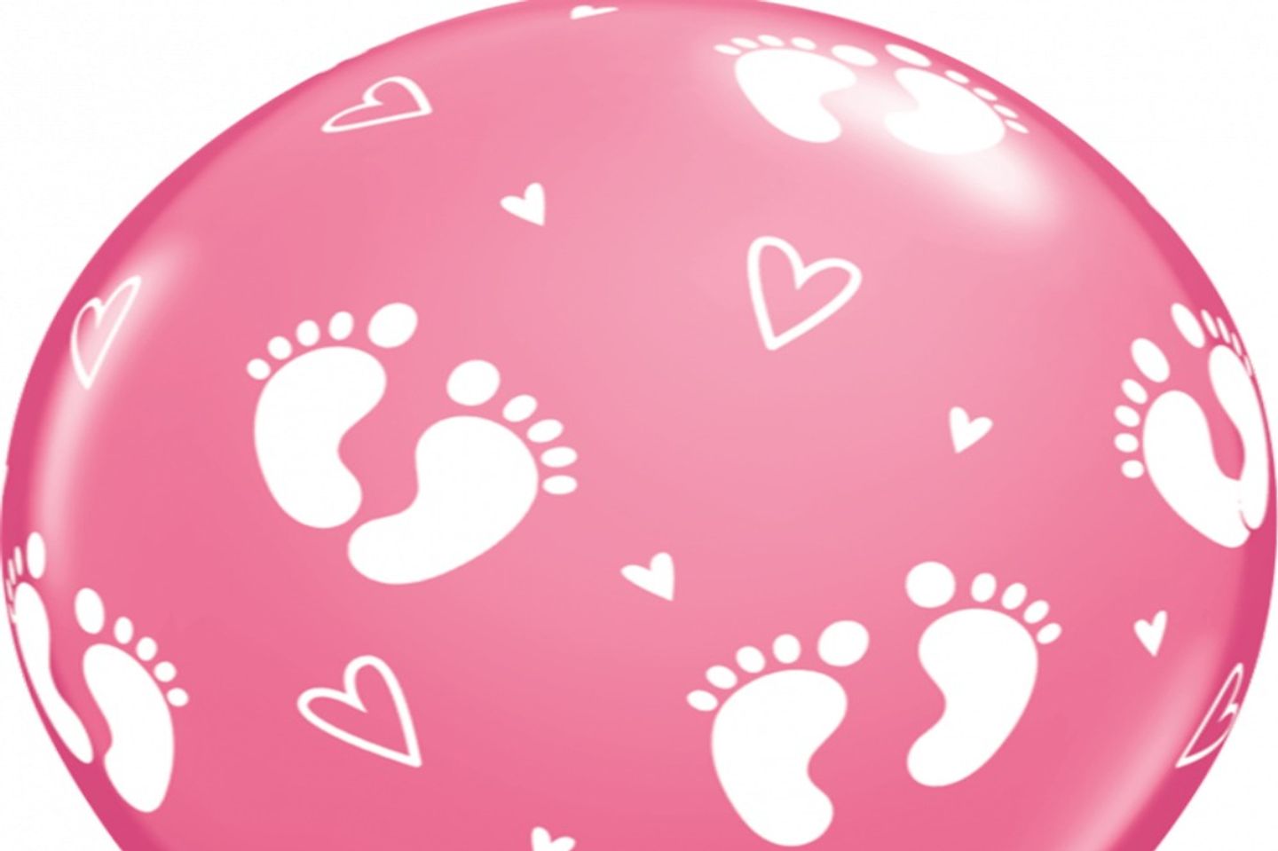 Helium Balloons Printed Baby Girl Footsteps