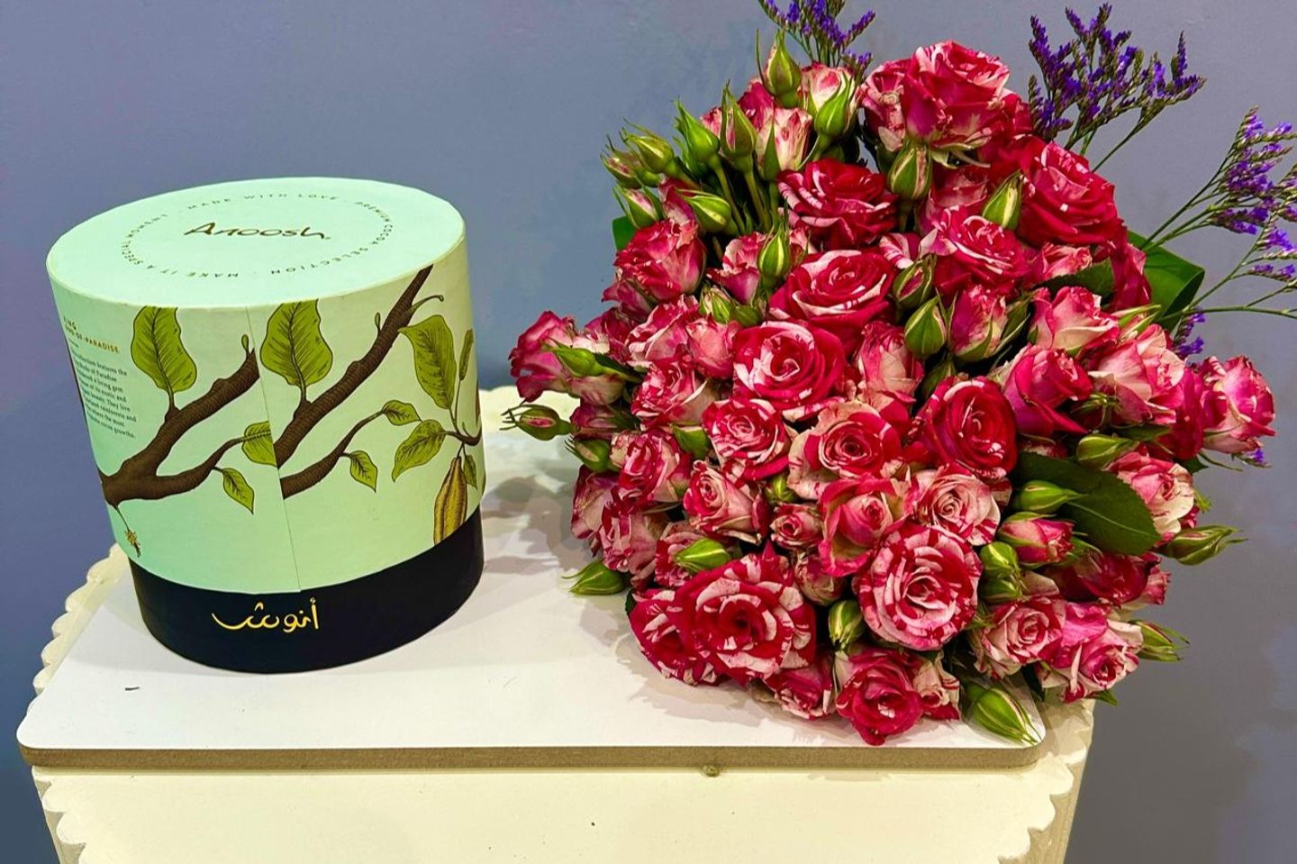Anoush With Double Color Baby Roses