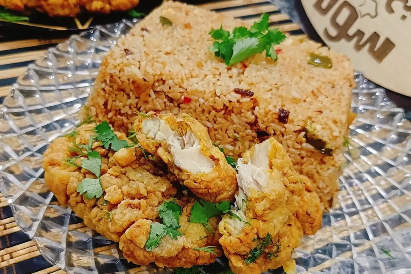 Broasted Fish Fillet With Rice