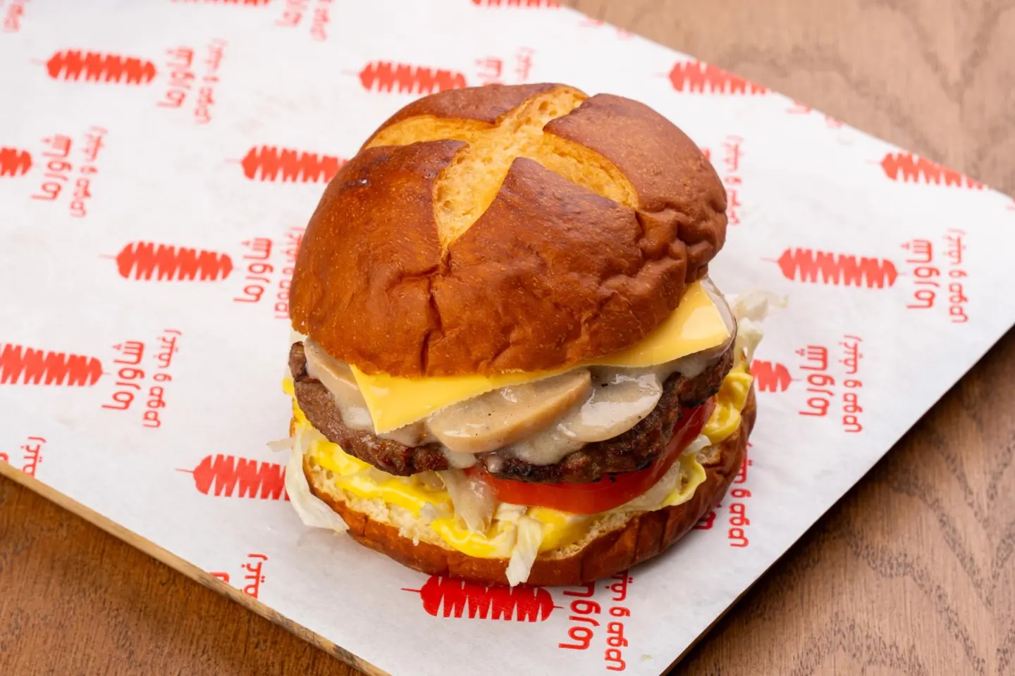 Mushroom Burger Meat Sandwich