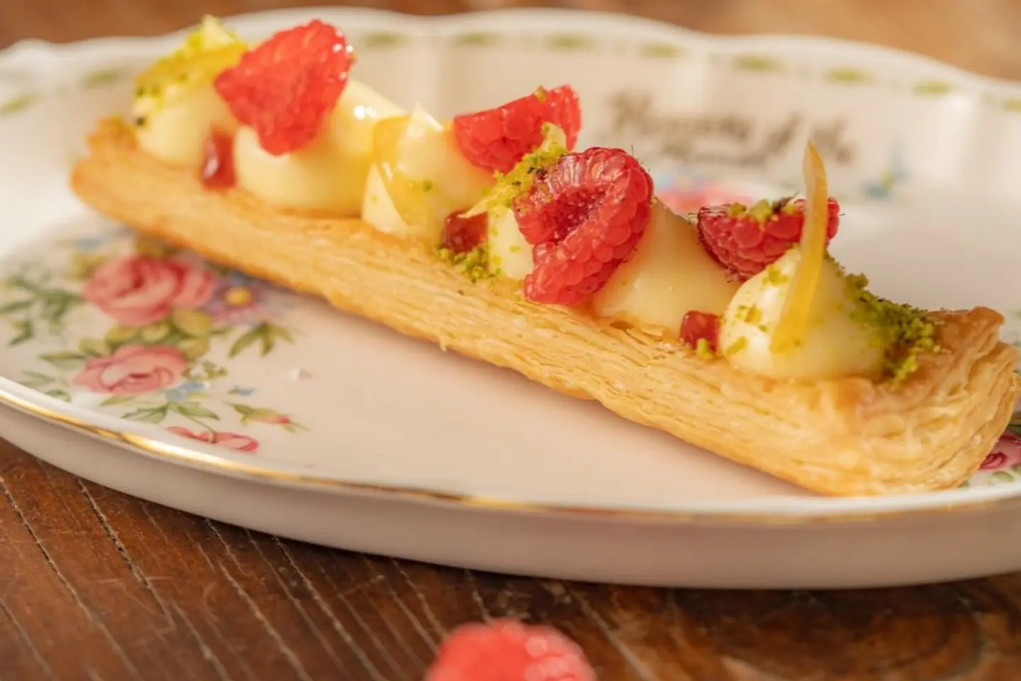 Lemon Raspberry Mille Feuille Finger