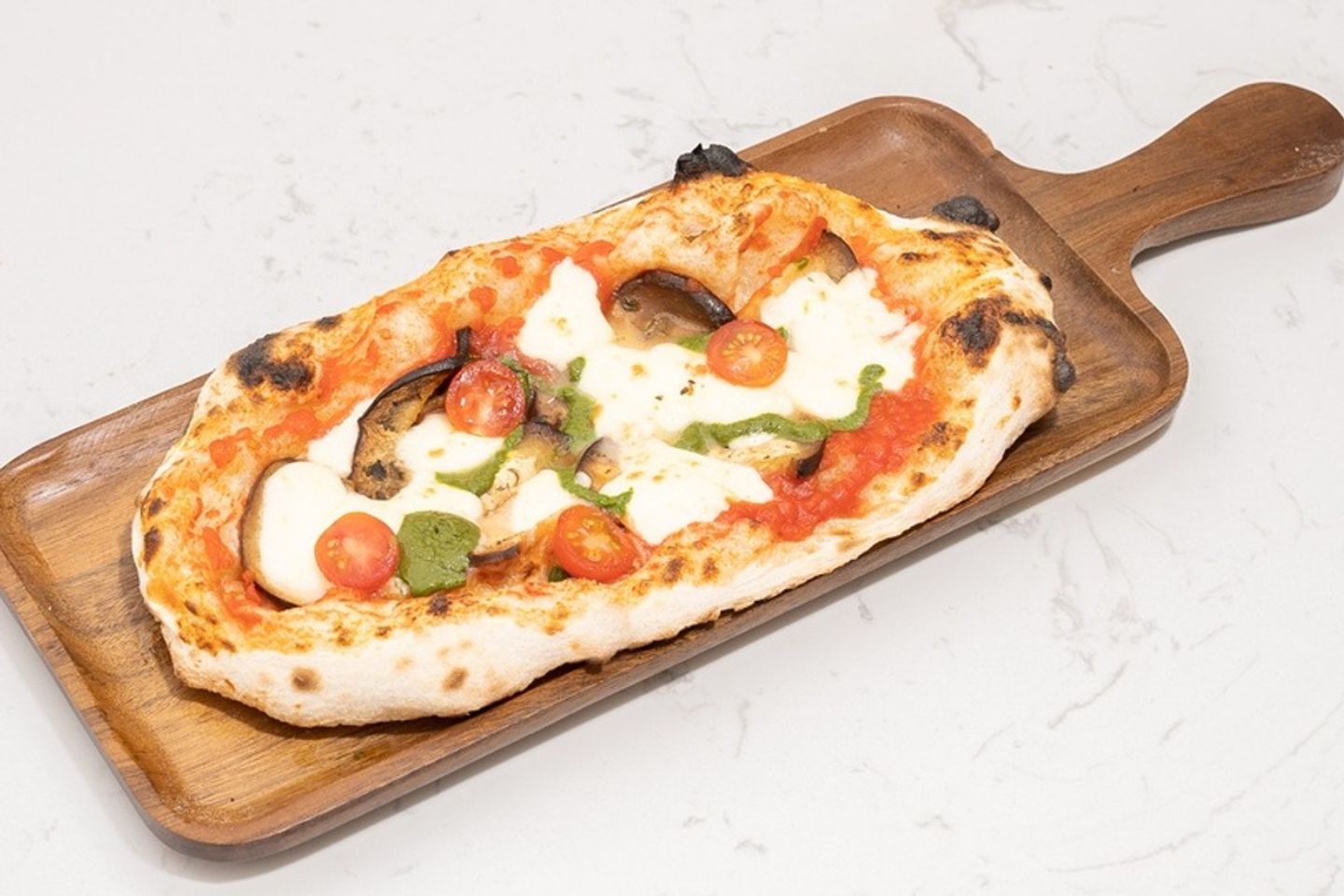Flat Bread Napolitano Eggplant Cheese
