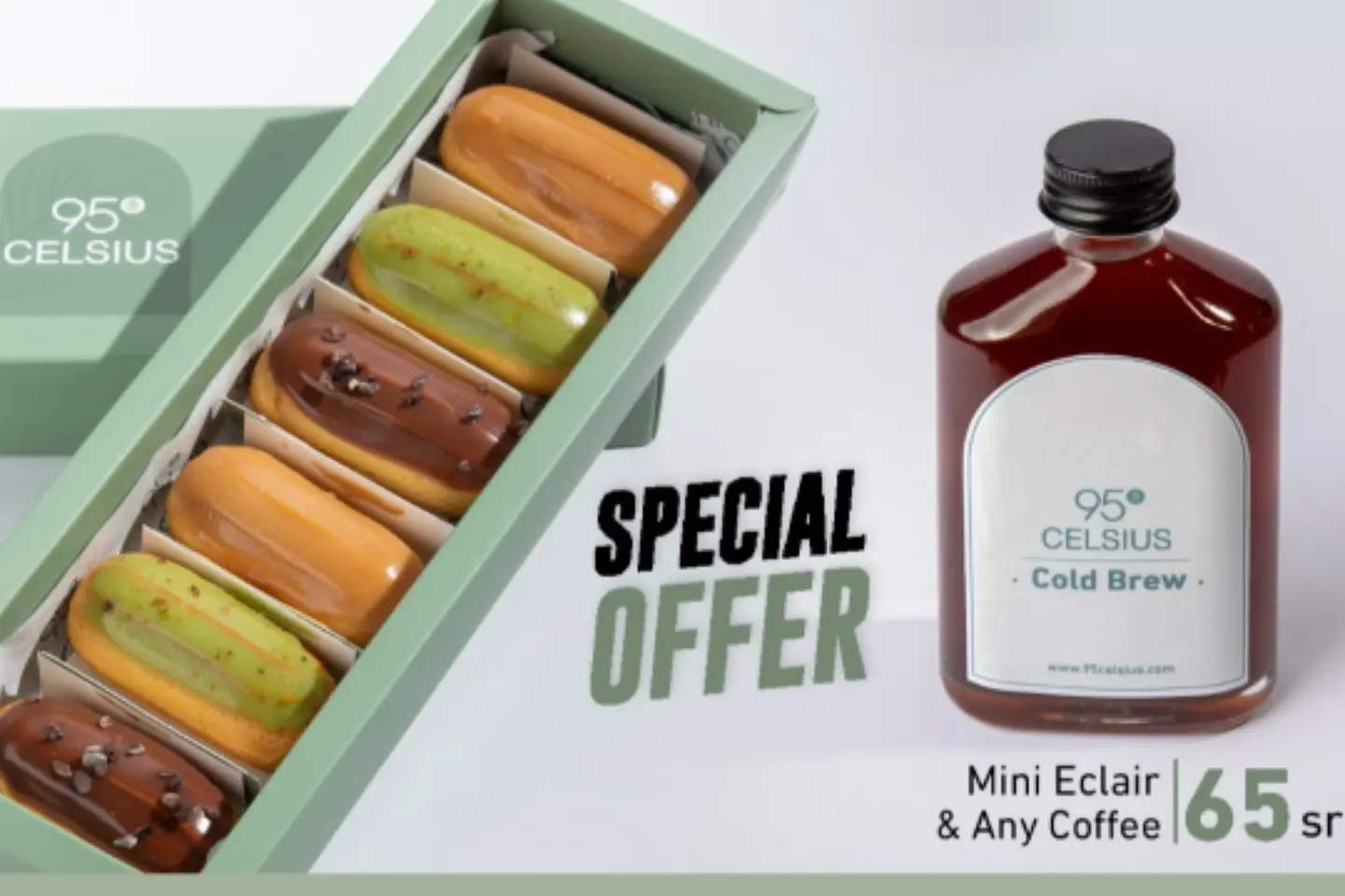 Mini Eclairs And Any Coffee
