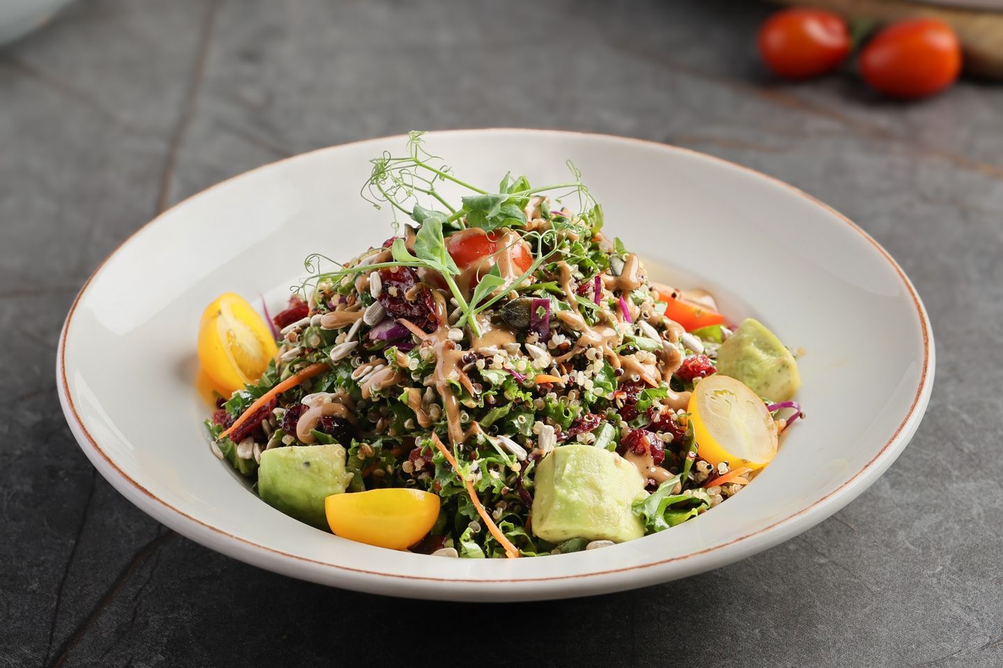 Fusion Qunioa And Kale Salad