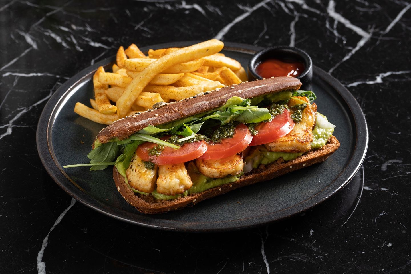 Halloumi Avocado  Sandwich